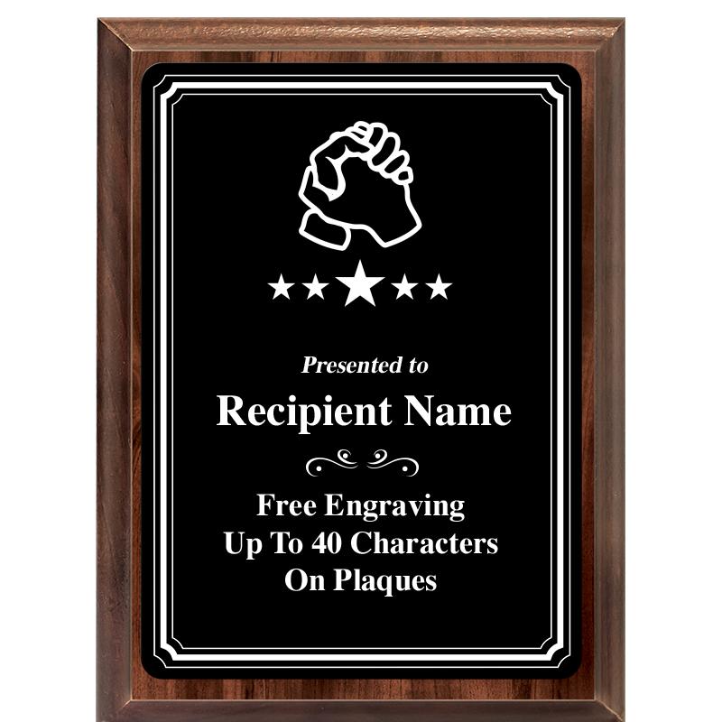 6x8 TRIO BORDER BLACK PLT PLQ