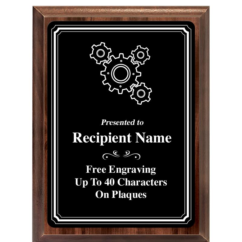 6x8 TRIO BORDER BLACK PLT PLQ