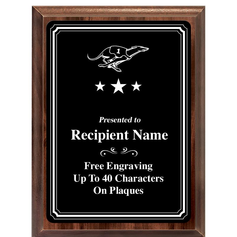 6x8 TRIO BORDER BLACK PLT PLQ