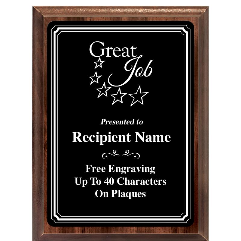 6x8 TRIO BORDER BLACK PLT PLQ