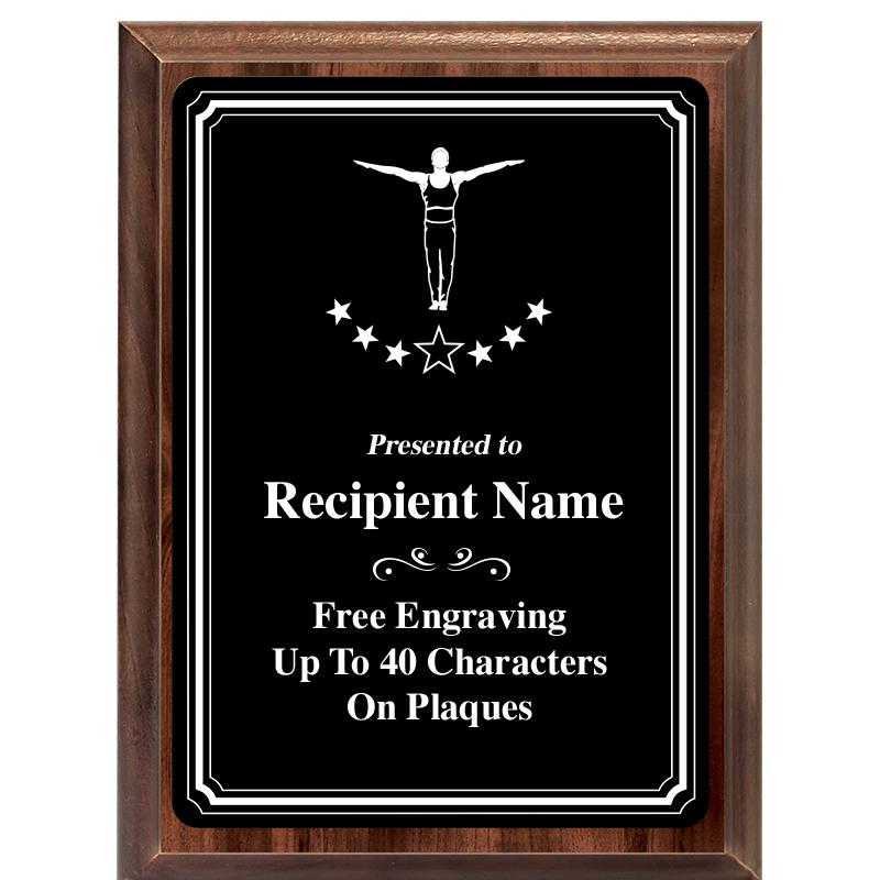 6x8 TRIO BORDER BLACK PLT PLQ