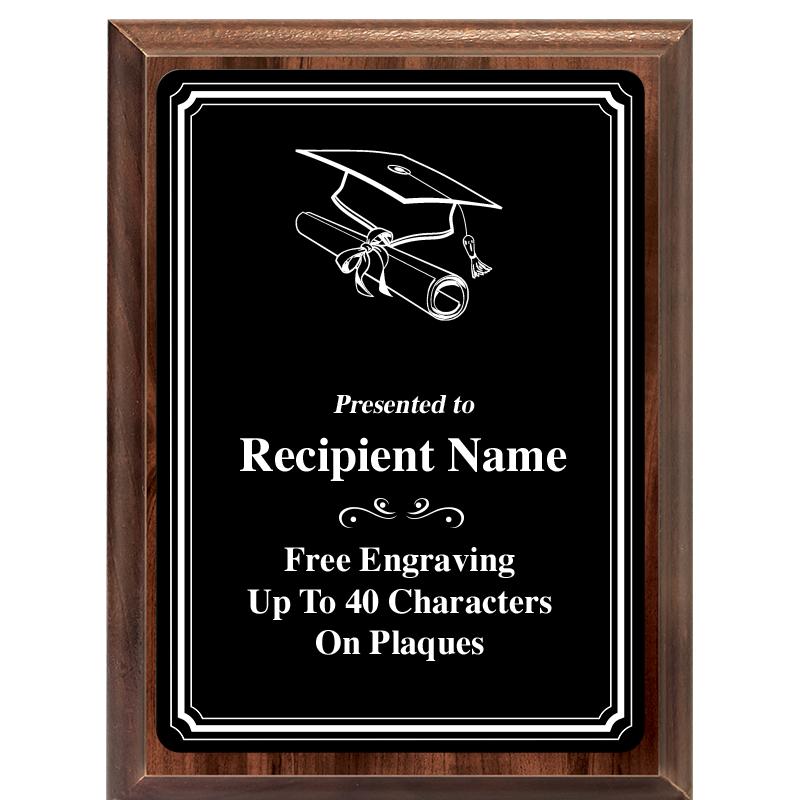 6x8 TRIO BORDER BLACK PLT PLQ