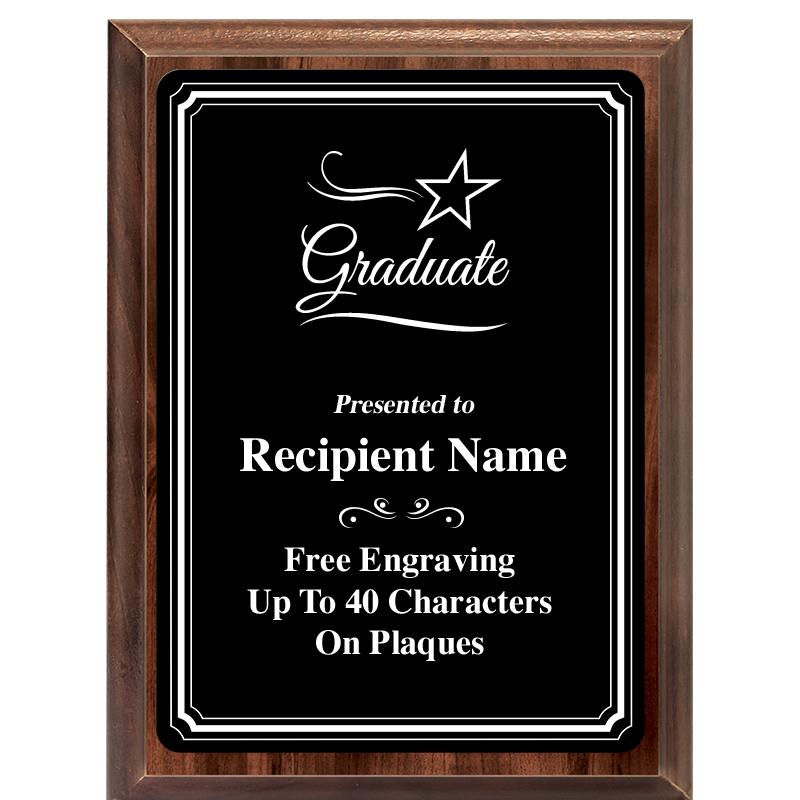 6x8 TRIO BORDER BLACK PLT PLQ