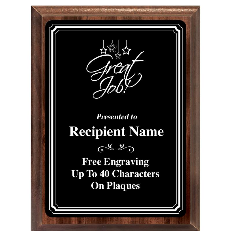 6x8 TRIO BORDER BLACK PLT PLQ