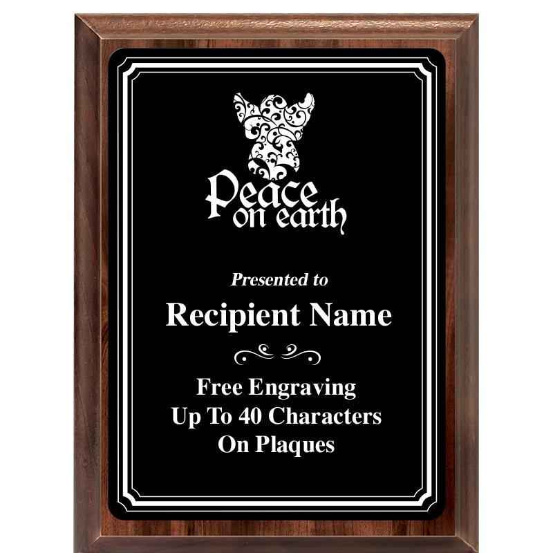 6x8 TRIO BORDER BLACK PLT PLQ