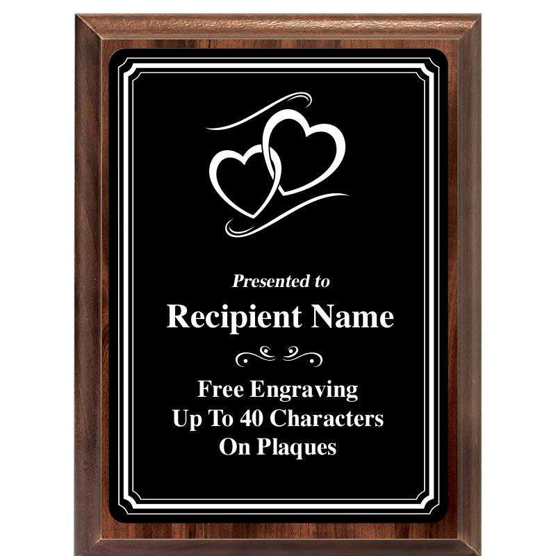 6x8 TRIO BORDER BLACK PLT PLQ