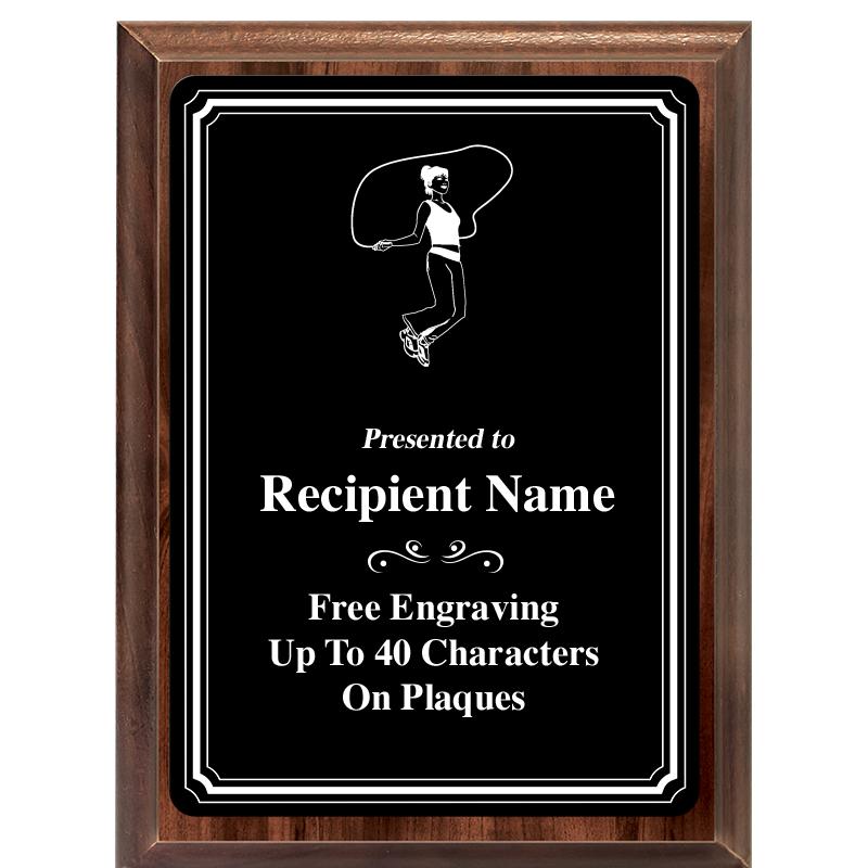 6x8 TRIO BORDER BLACK PLT PLQ