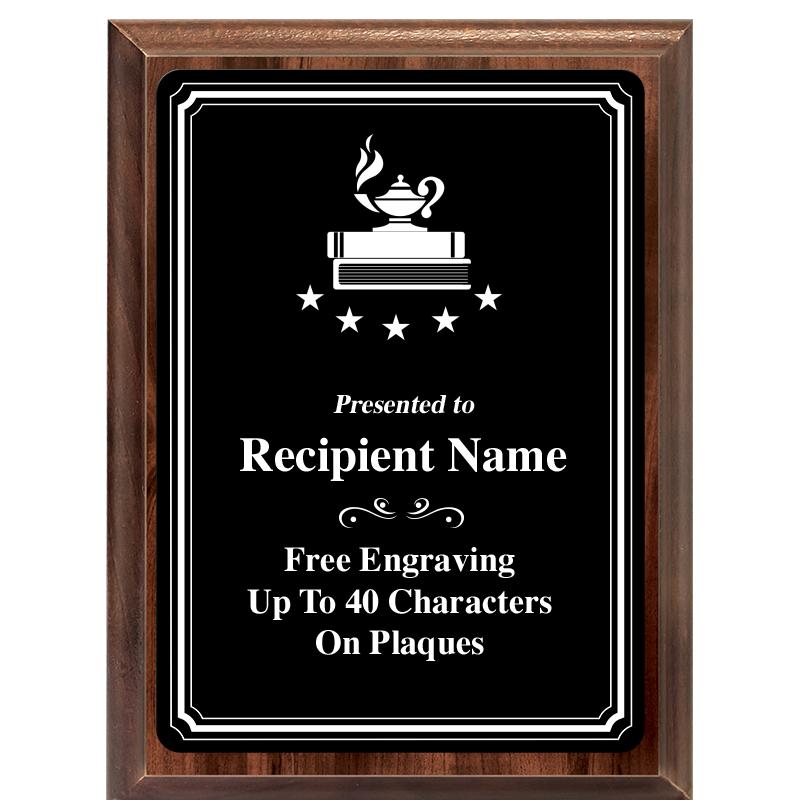 6x8 TRIO BORDER BLACK PLT PLQ