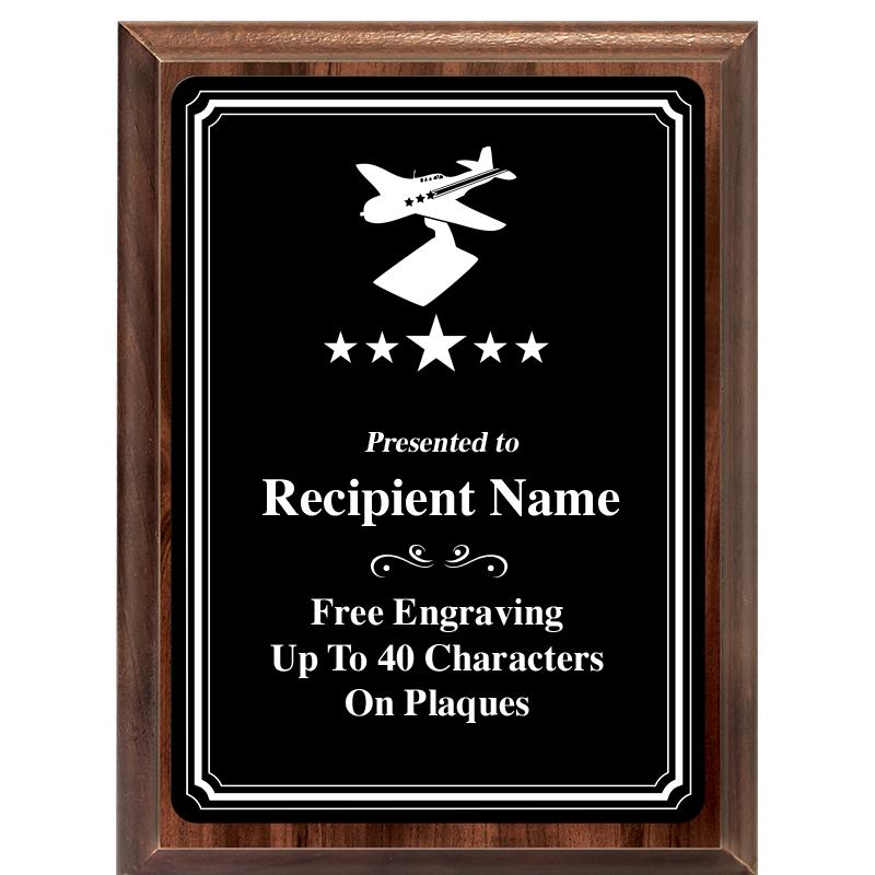 6x8 TRIO BORDER BLACK PLT PLQ