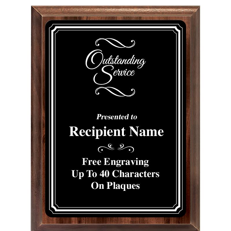 6x8 TRIO BORDER BLACK PLT PLQ