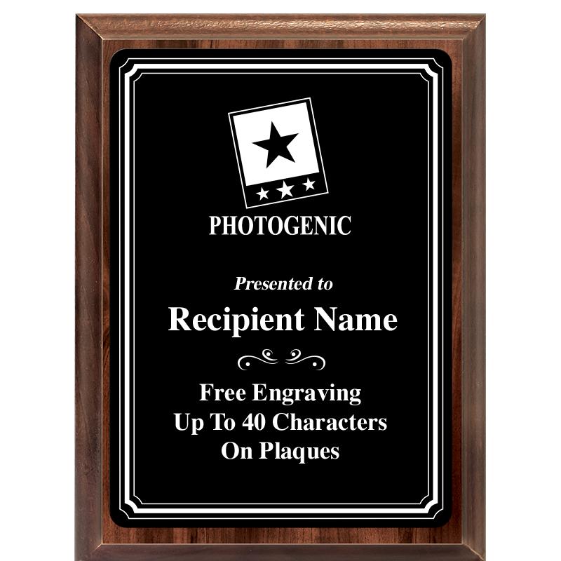 6x8 TRIO BORDER BLACK PLT PLQ