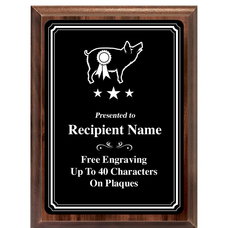 6x8 TRIO BORDER BLACK PLT PLQ