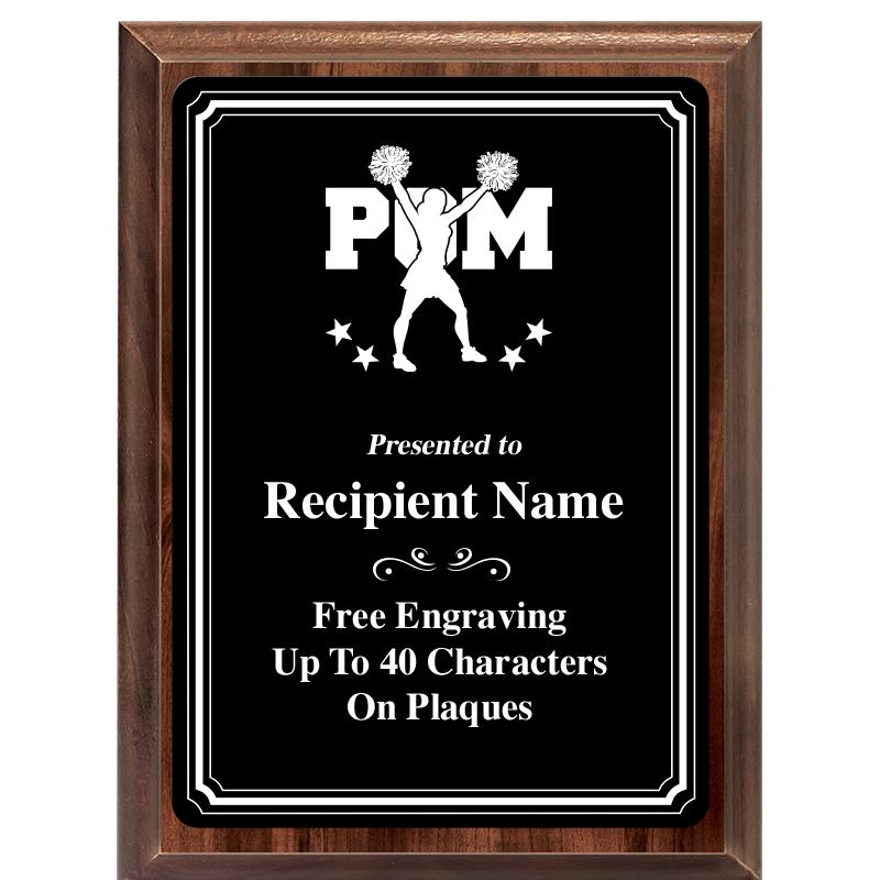 6x8 TRIO BORDER BLACK PLT PLQ