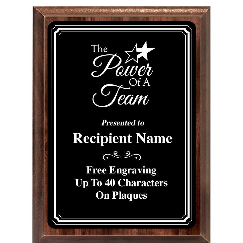 6x8 TRIO BORDER BLACK PLT PLQ