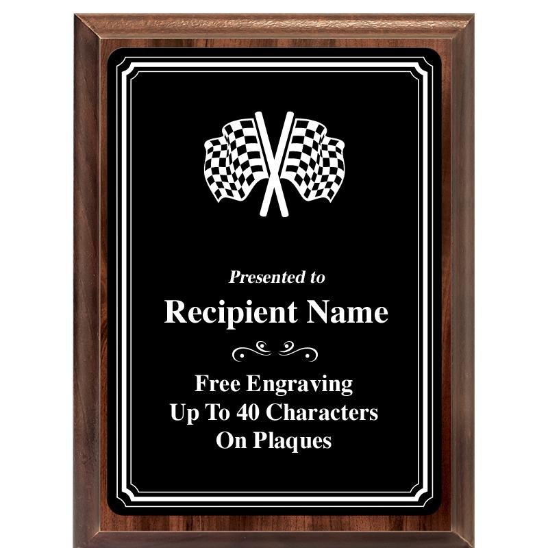 6x8 TRIO BORDER BLACK PLT PLQ