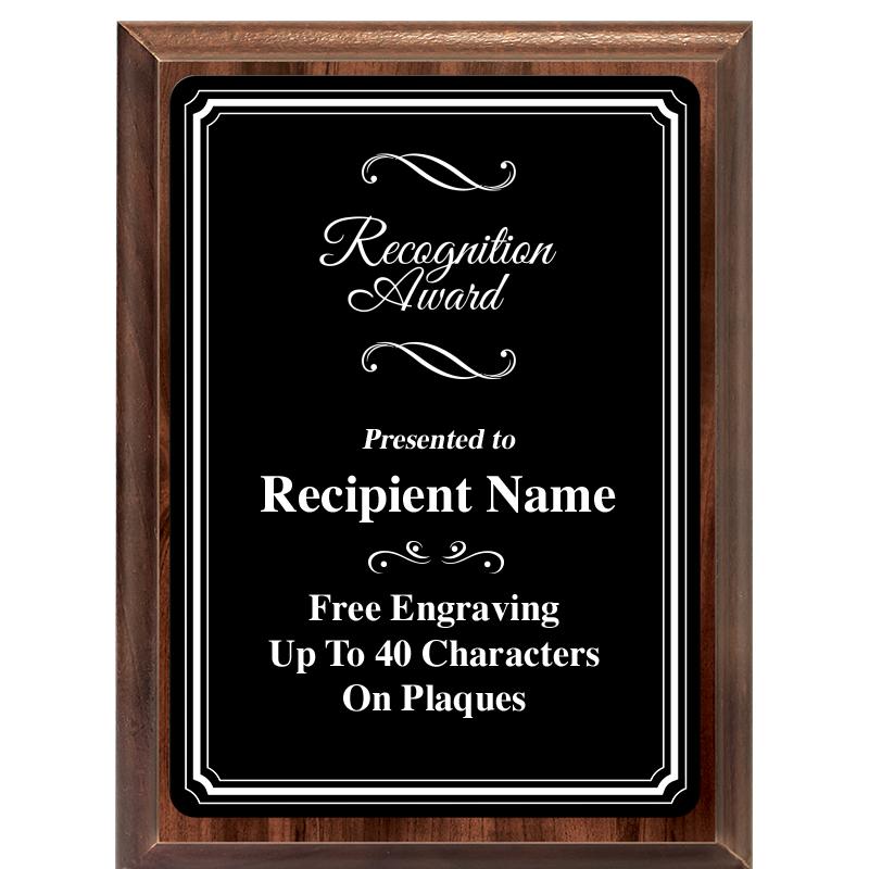 6x8 TRIO BORDER BLACK PLT PLQ