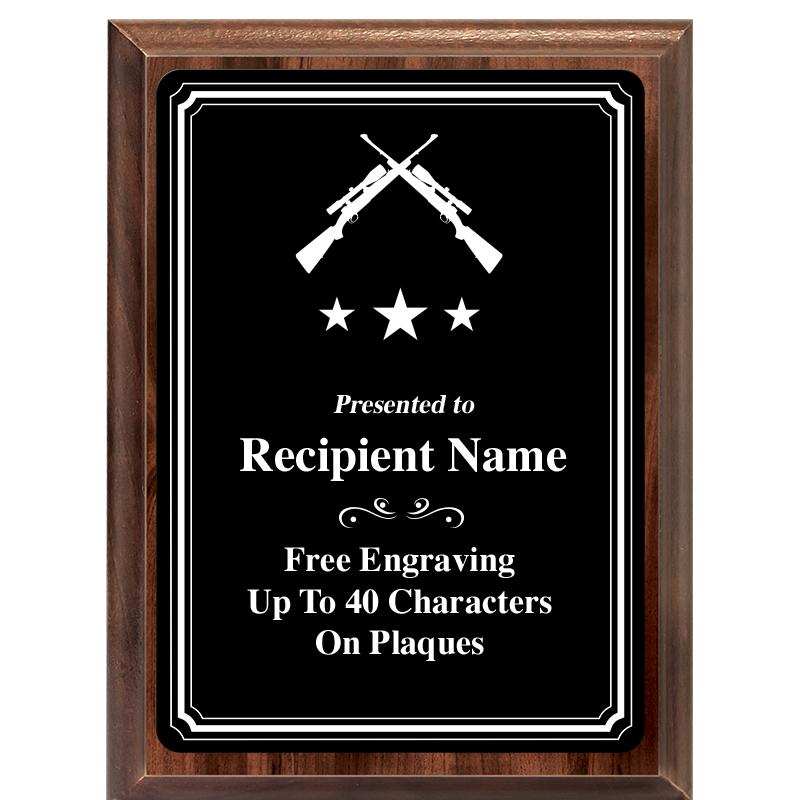 6x8 TRIO BORDER BLACK PLT PLQ