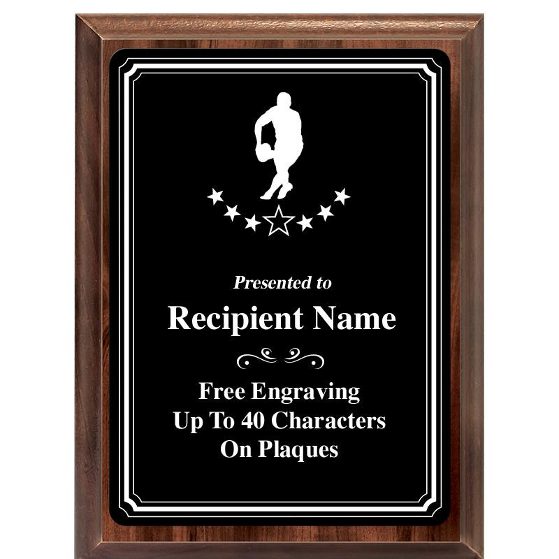 6x8 TRIO BORDER BLACK PLT PLQ