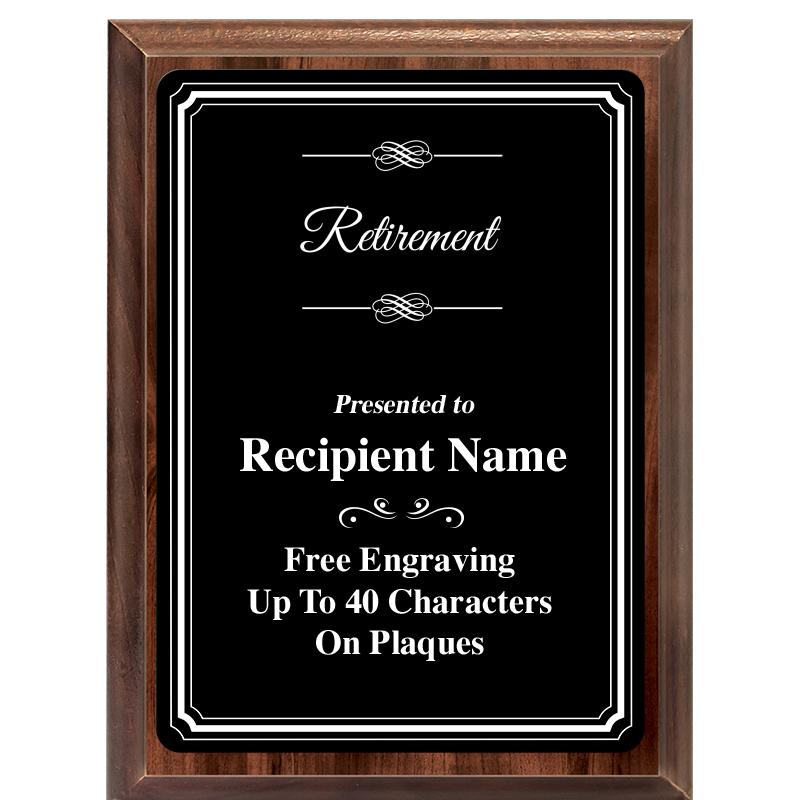 6x8 TRIO BORDER BLACK PLT PLQ