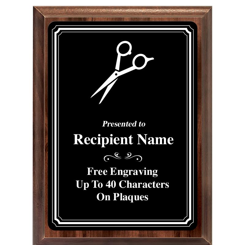 6x8 TRIO BORDER BLACK PLT PLQ