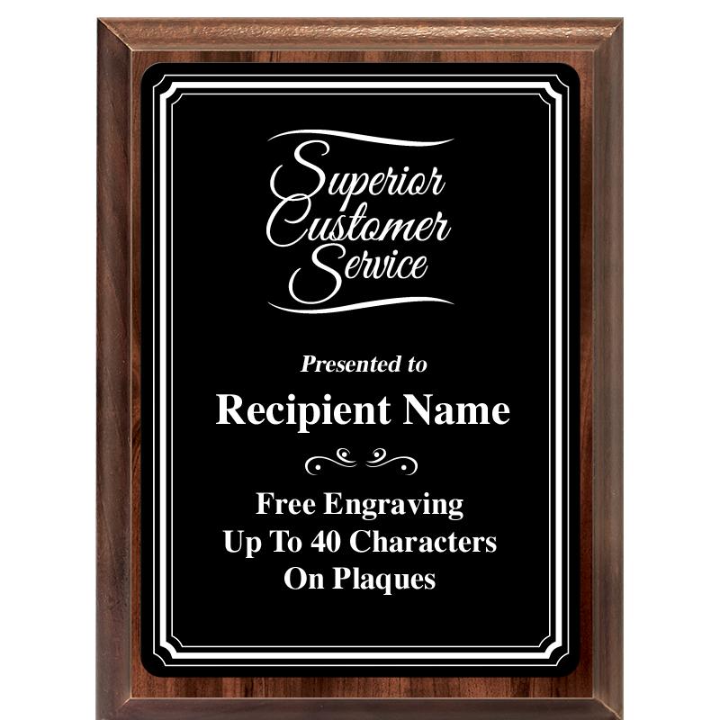 6x8 TRIO BORDER BLACK PLT PLQ