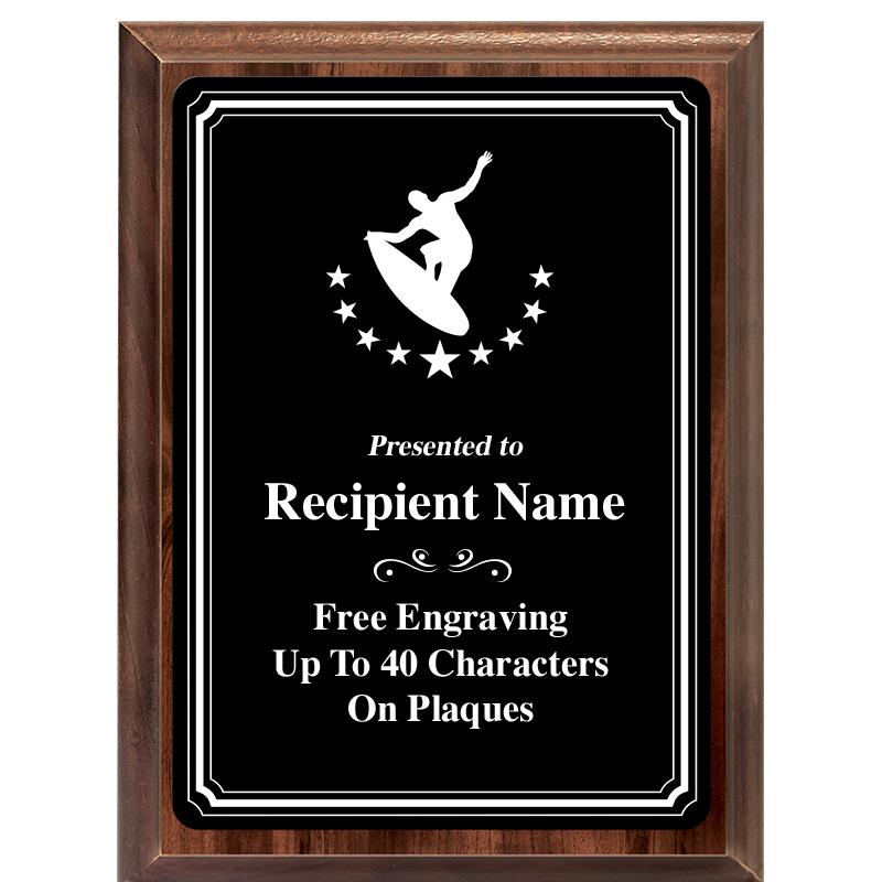 6x8 TRIO BORDER BLACK PLT PLQ