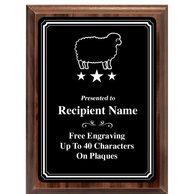 6x8 TRIO BORDER BLACK PLT PLQ