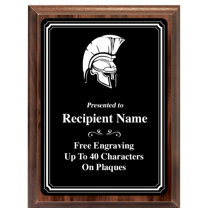 6x8 TRIO BORDER BLACK PLT PLQ