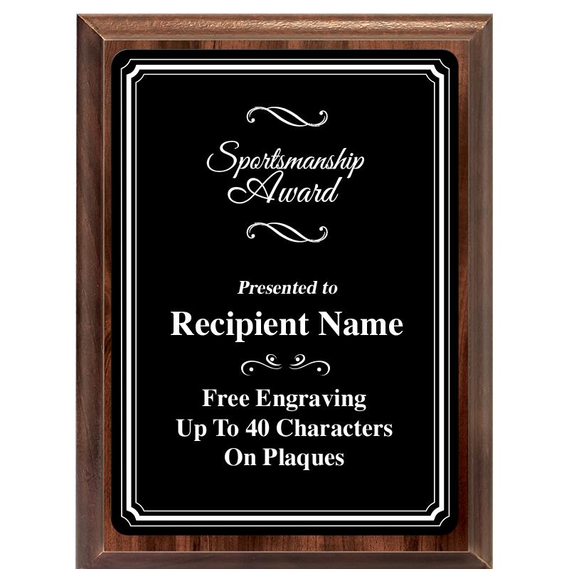 6x8 TRIO BORDER BLACK PLT PLQ