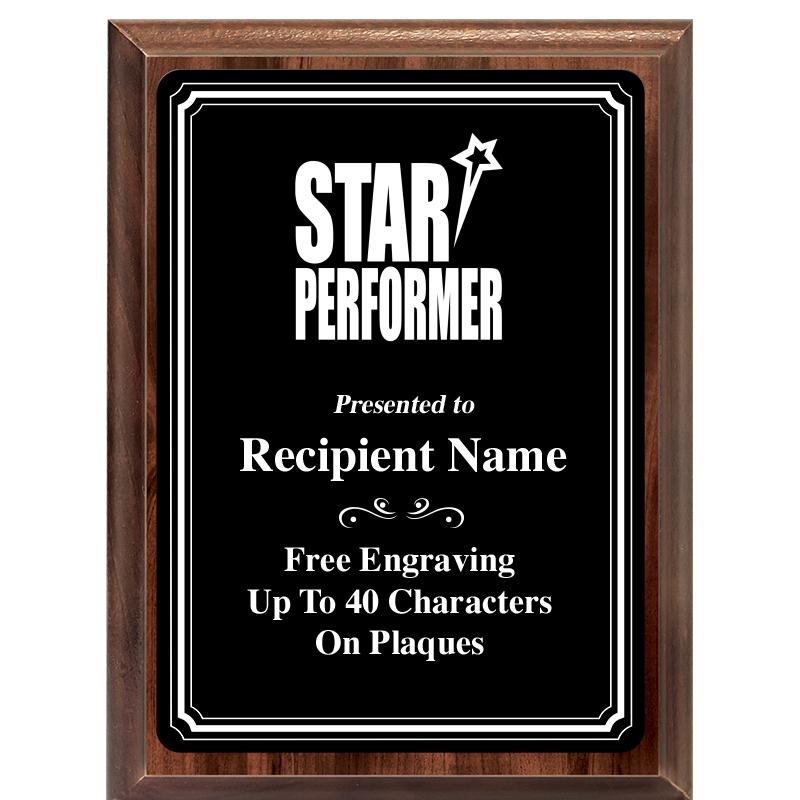 6x8 TRIO BORDER BLACK PLT PLQ