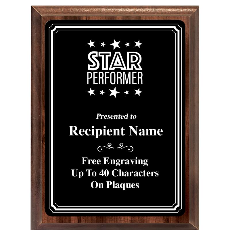 6x8 TRIO BORDER BLACK PLT PLQ