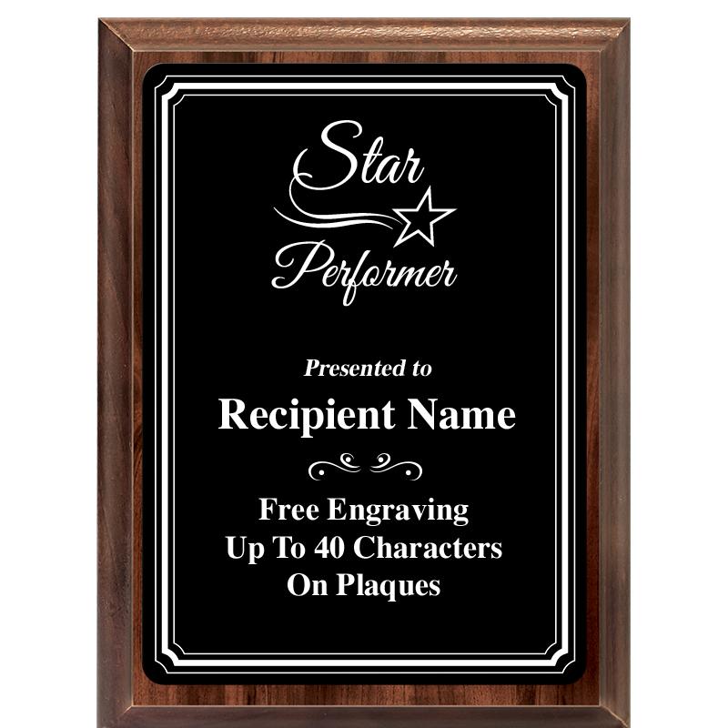 6x8 TRIO BORDER BLACK PLT PLQ