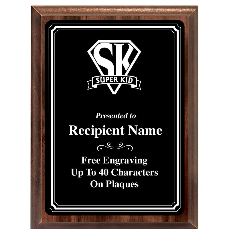 6x8 TRIO BORDER BLACK PLT PLQ