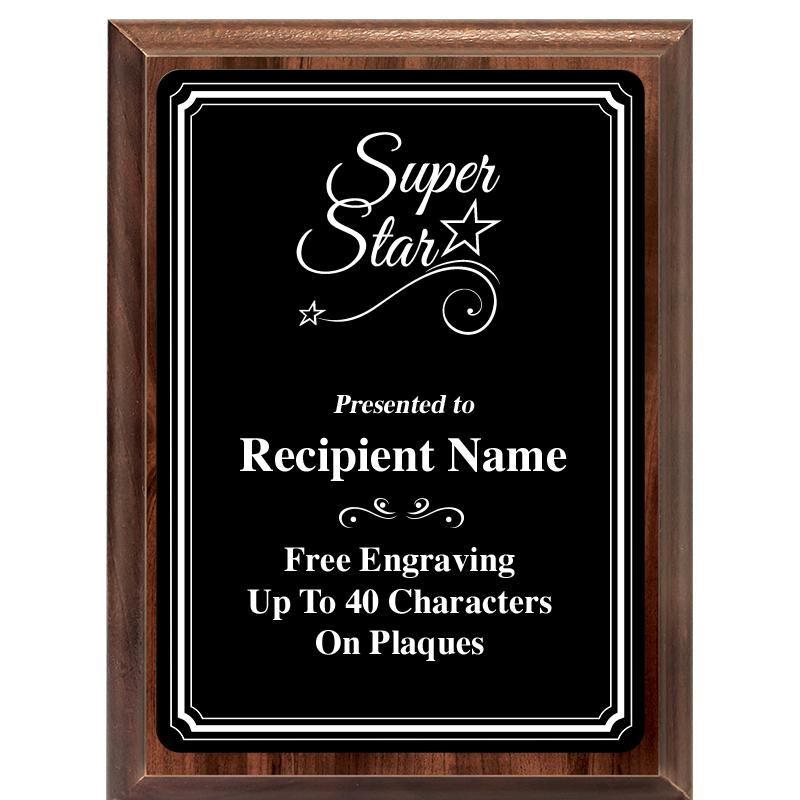 6x8 TRIO BORDER BLACK PLT PLQ