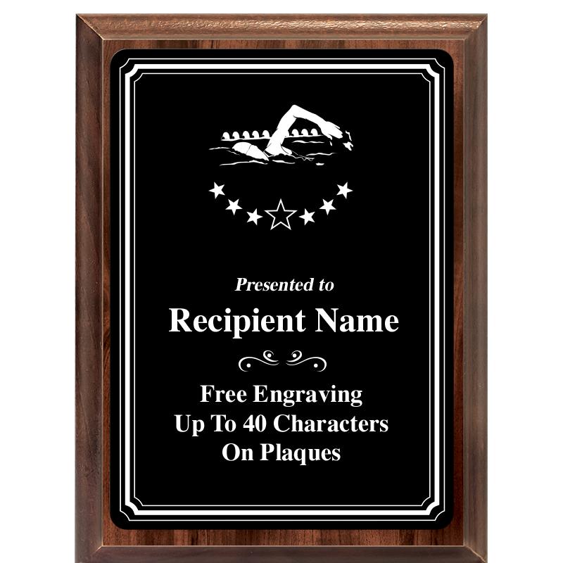 6x8 TRIO BORDER BLACK PLT PLQ