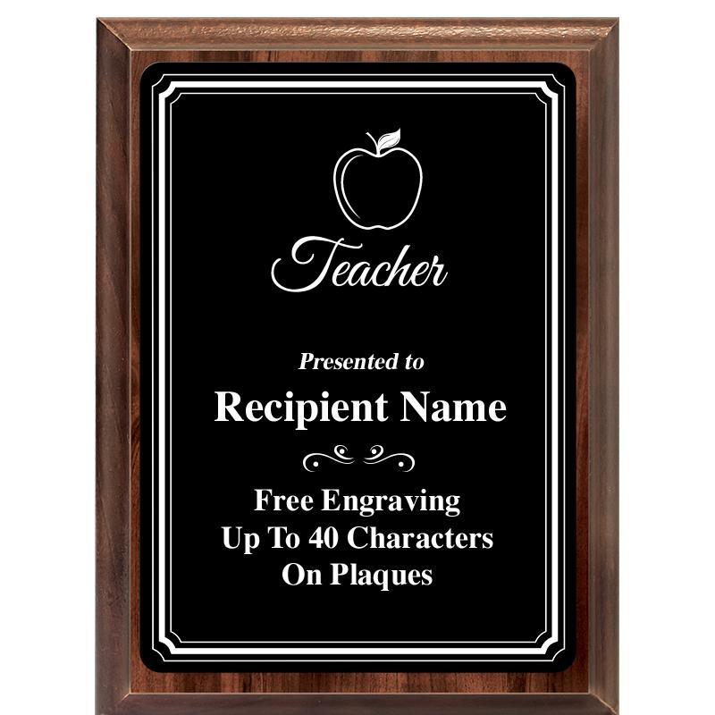 6x8 TRIO BORDER BLACK PLT PLQ
