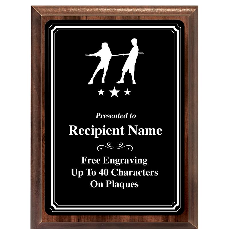 6x8 TRIO BORDER BLACK PLT PLQ