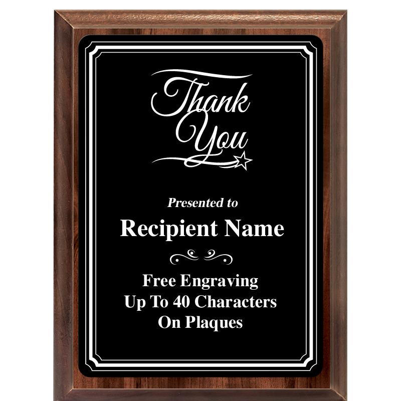 6x8 TRIO BORDER BLACK PLT PLQ