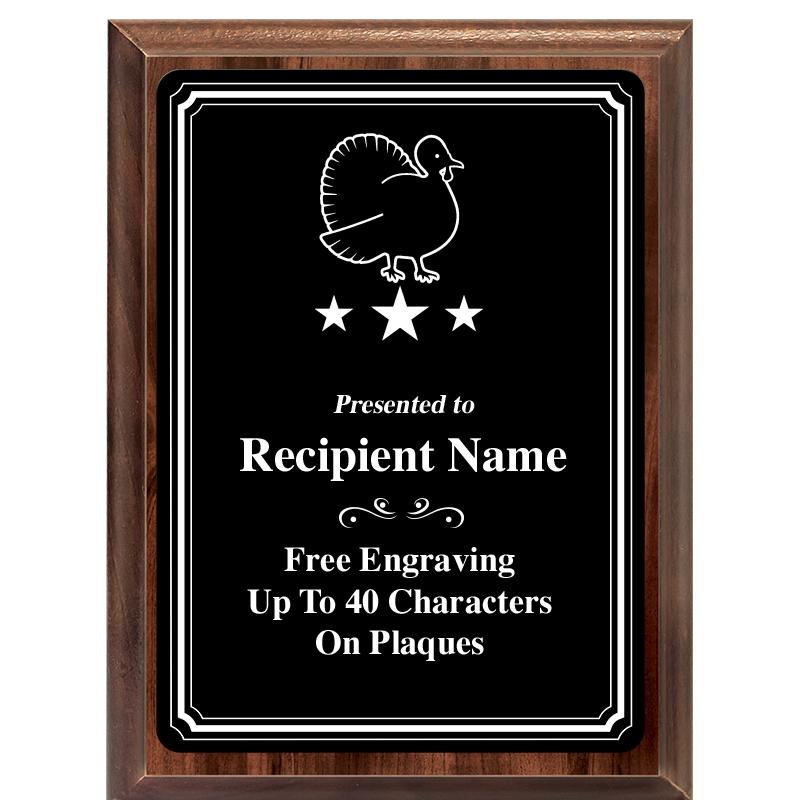 6x8 TRIO BORDER BLACK PLT PLQ