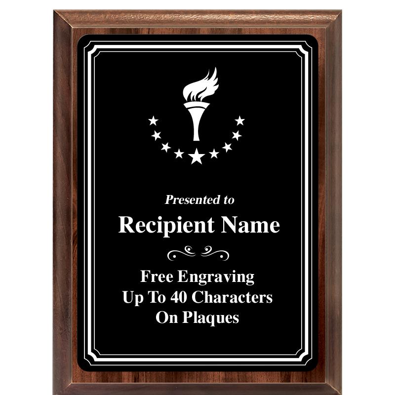 6x8 TRIO BORDER BLACK PLT PLQ