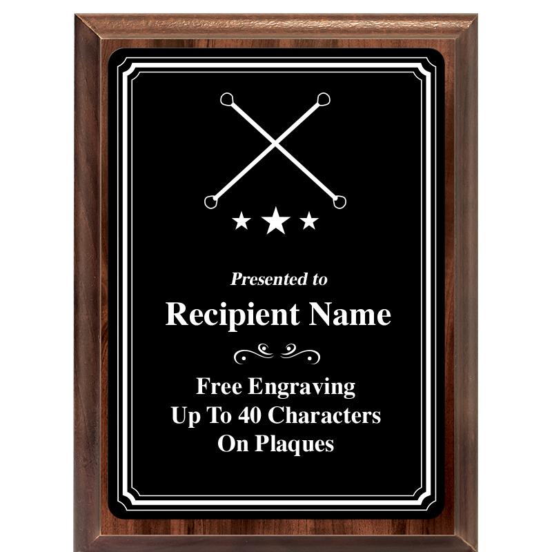 6x8 TRIO BORDER BLACK PLT PLQ