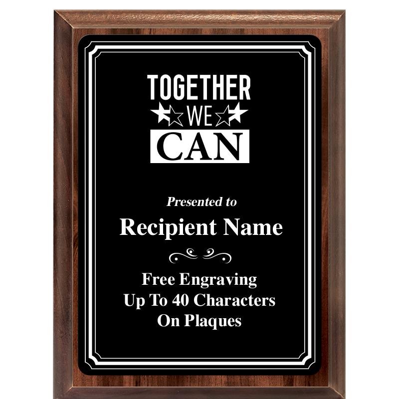 6x8 TRIO BORDER BLACK PLT PLQ