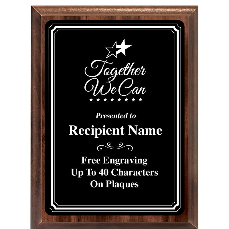 6x8 TRIO BORDER BLACK PLT PLQ