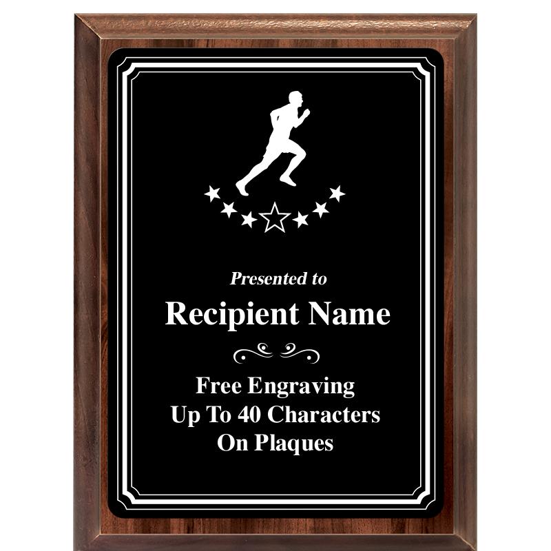 6x8 TRIO BORDER BLACK PLT PLQ