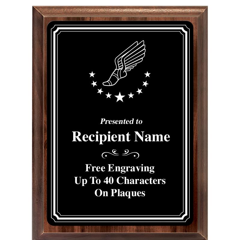 6x8 TRIO BORDER BLACK PLT PLQ