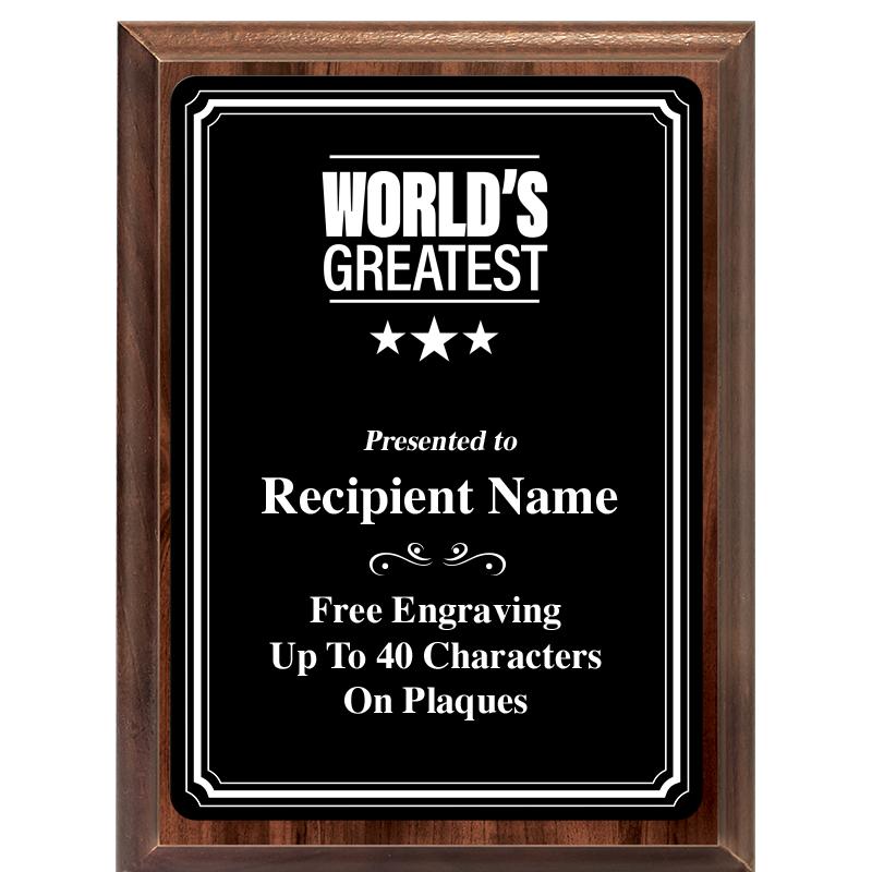 6x8 TRIO BORDER BLACK PLT PLQ