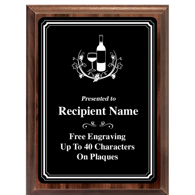 6x8 TRIO BORDER BLACK PLT PLQ