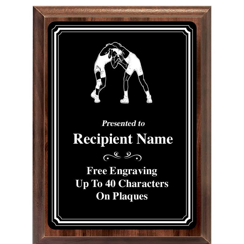 6x8 TRIO BORDER BLACK PLT PLQ