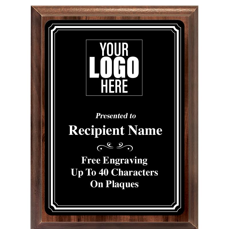 6x8 TRIO BORDER BLACK PLT PLQ