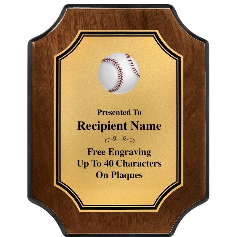 7X9 WALNUT FIN SCLLP PLQ GD PL